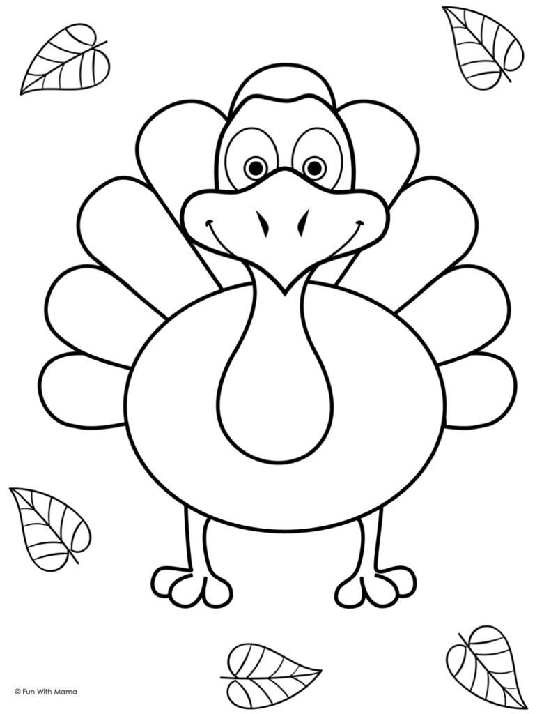 printable turkey coloring page