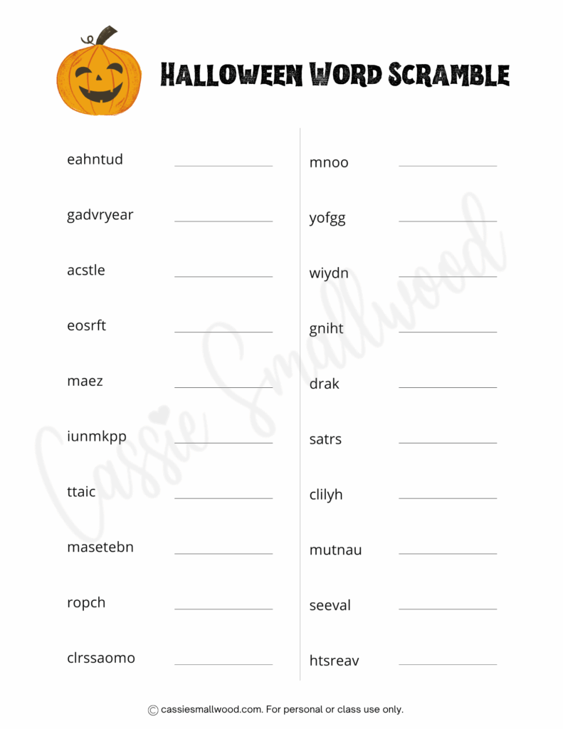word scramble for halloween word scramble for halloween