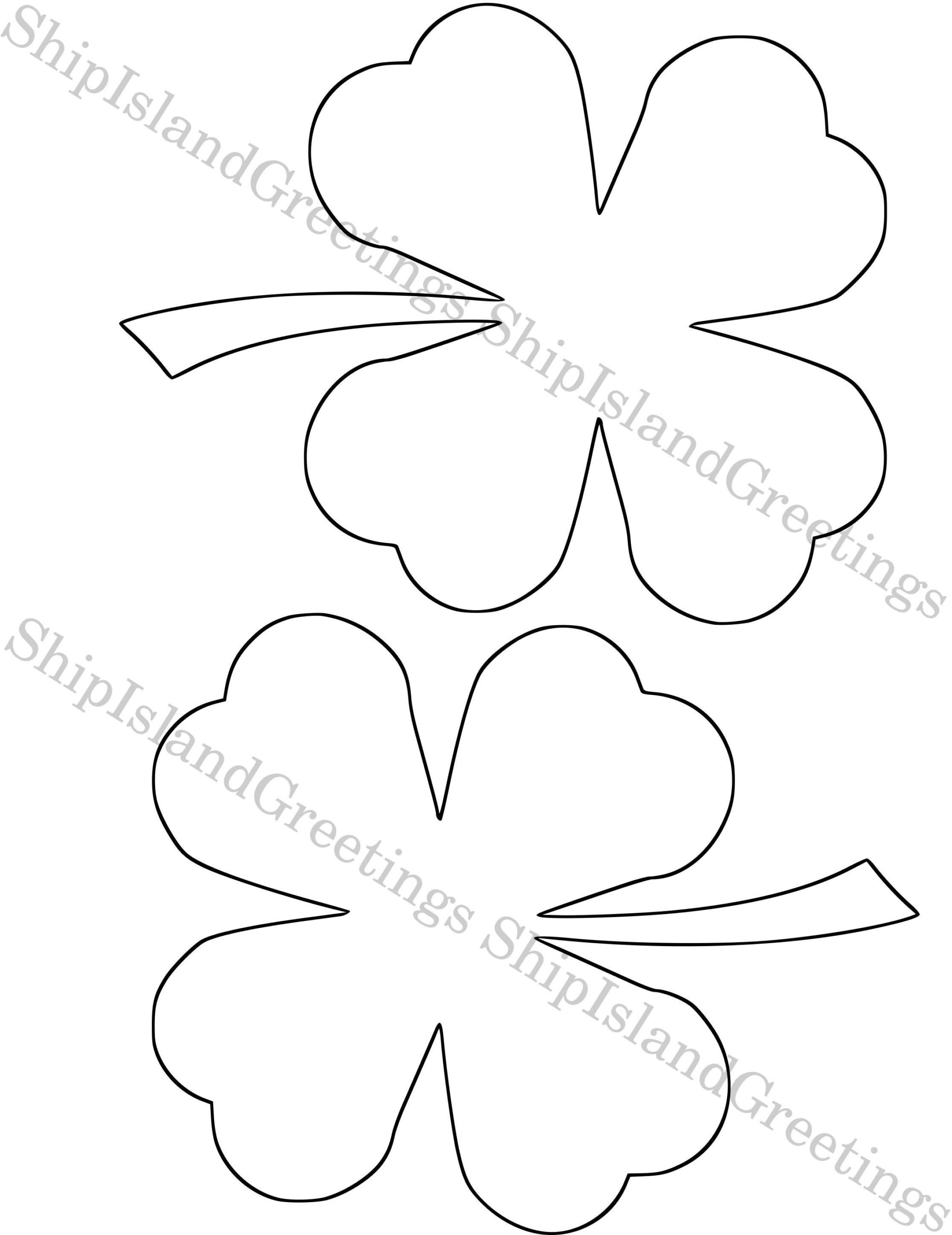 6 Inch Shamrock Template large Printable Shamrock st Patrick s Day diy Crafts large 4 Leaf Clover Template kids Crafts classroom Decor Etsy
