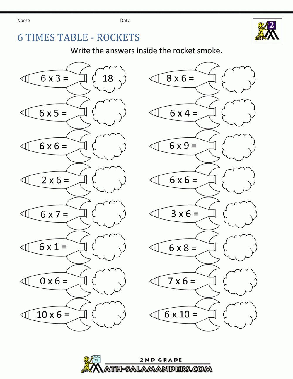 6 Times Table 6 Times Table
