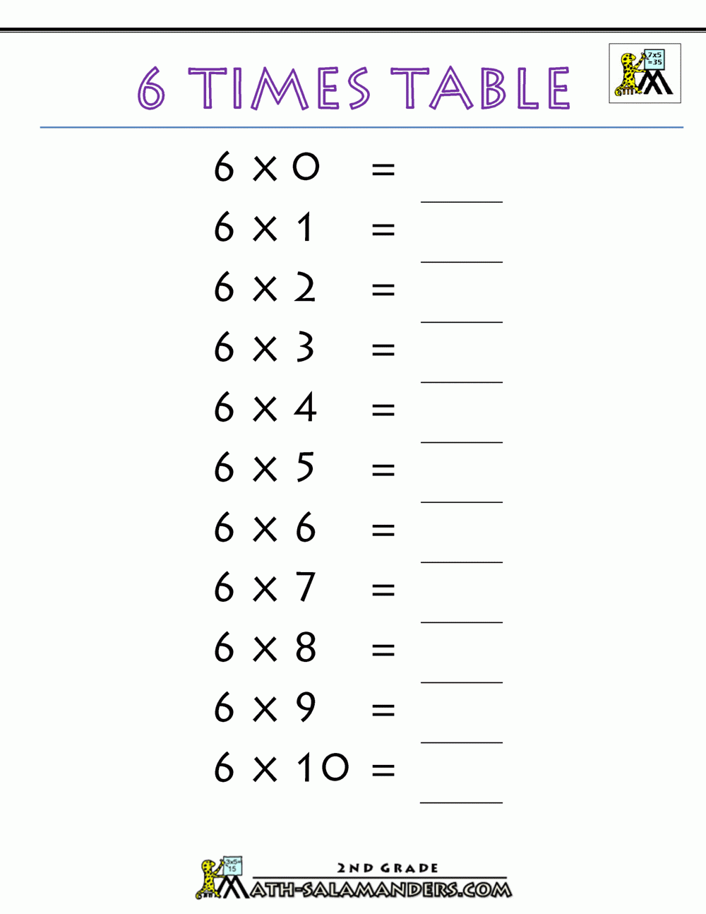 multiplication by 6 worksheets multiplication by 6 worksheets