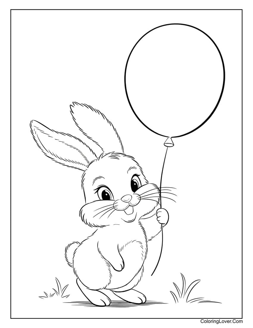 colouring pages bunny rabbits