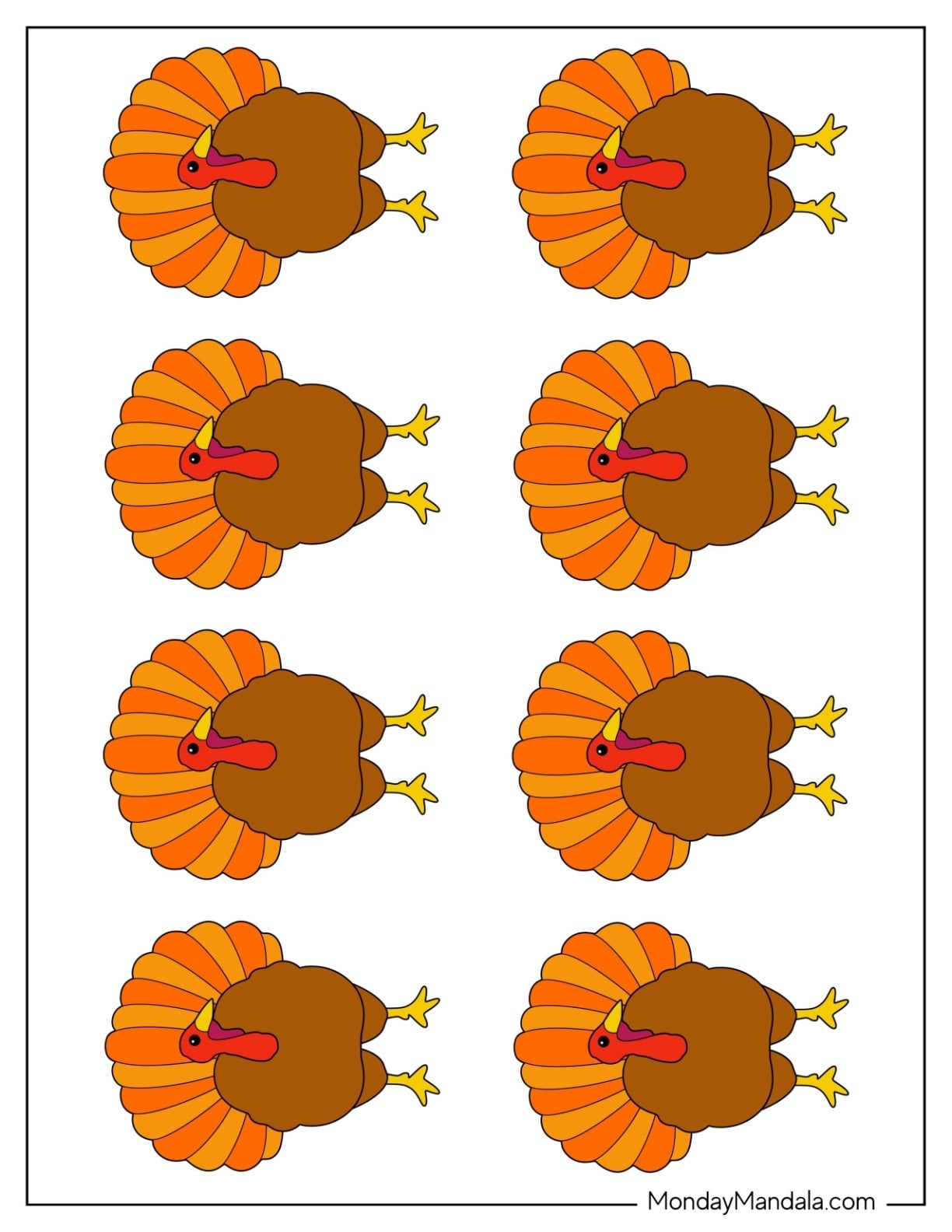 free printable turkey templates