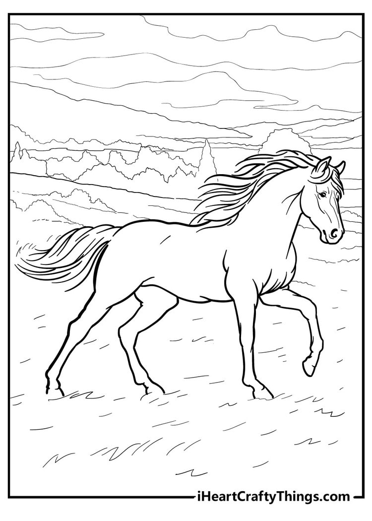 horse coloring pages printable horse coloring pages printable