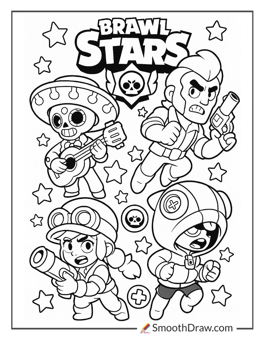 66 Brawl Stars Coloring Pages Free PDF Printables 