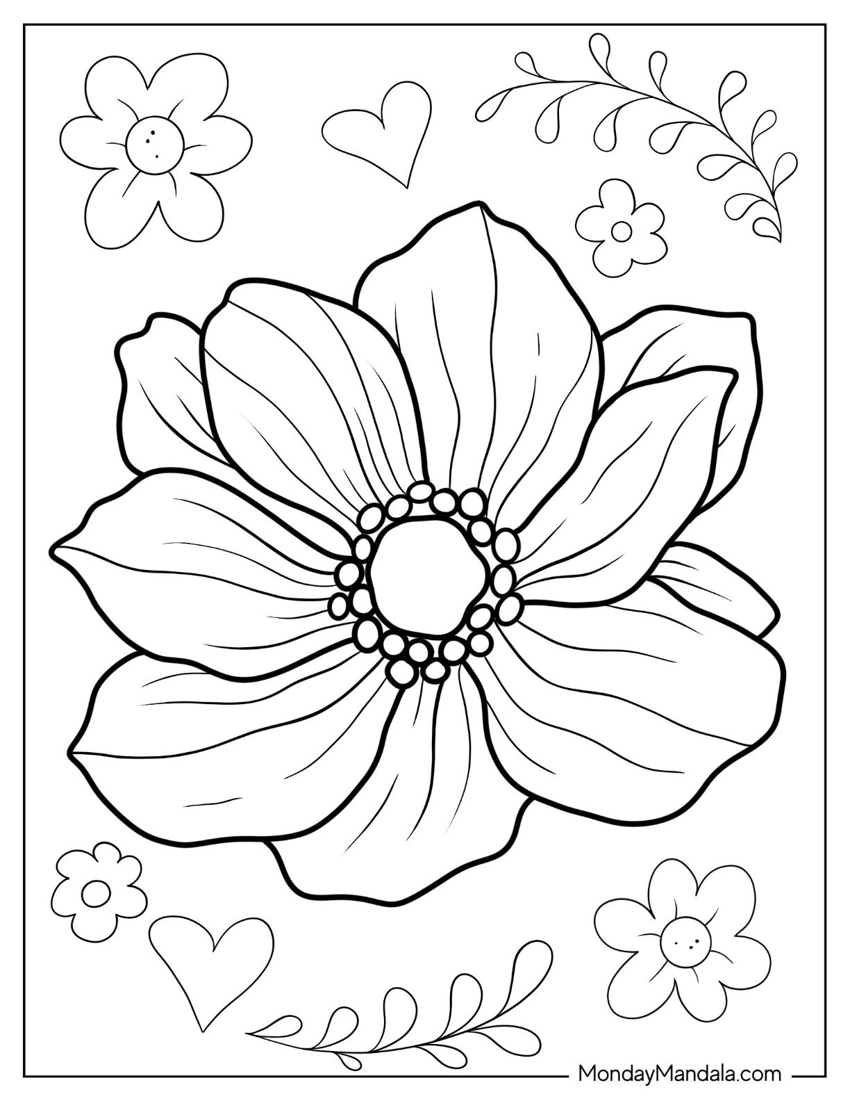 68 Flower Coloring Pages Free PDF Printables 68 Flower Coloring Pages Free PDF Printables
