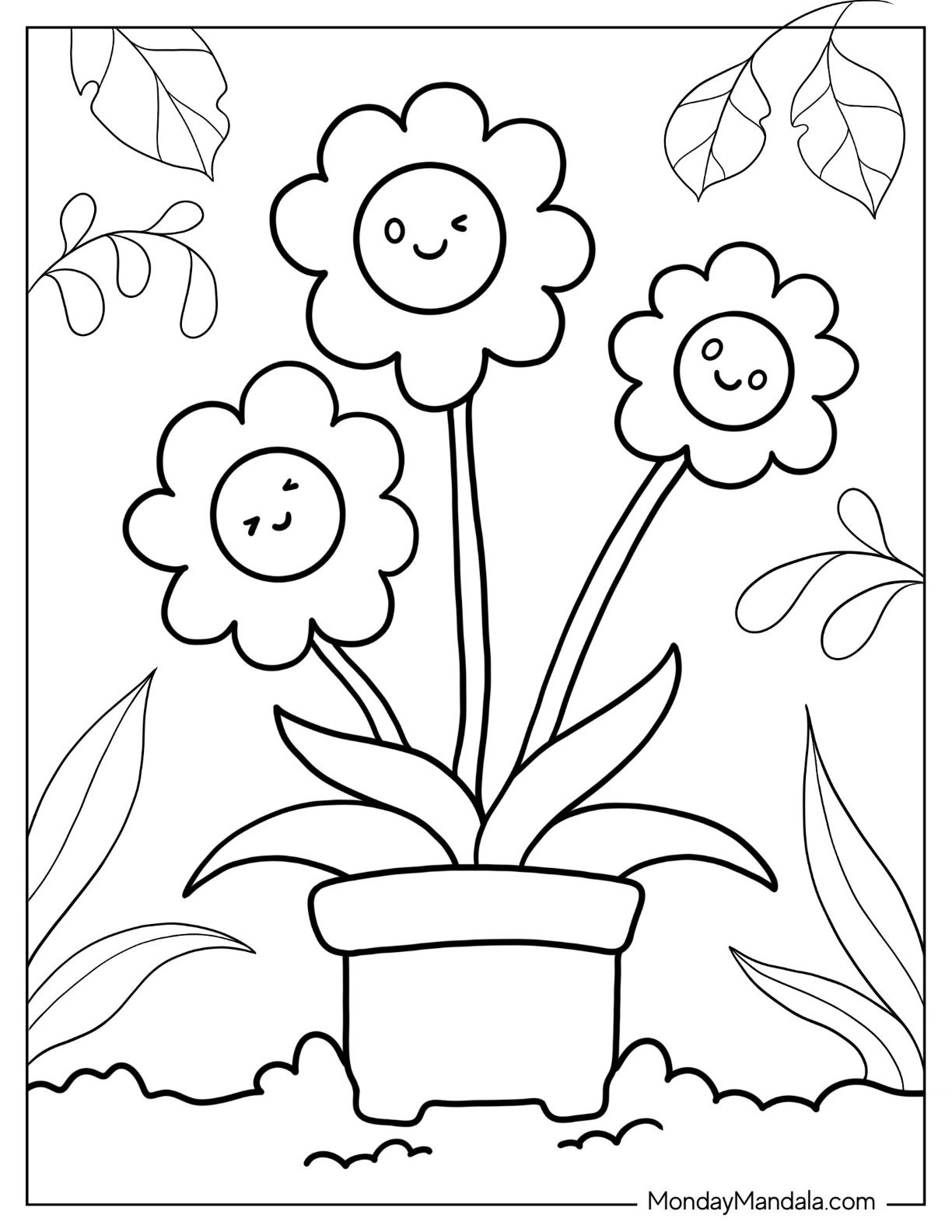 68 Flower Coloring Pages Free PDF Printables 68 Flower Coloring Pages Free PDF Printables