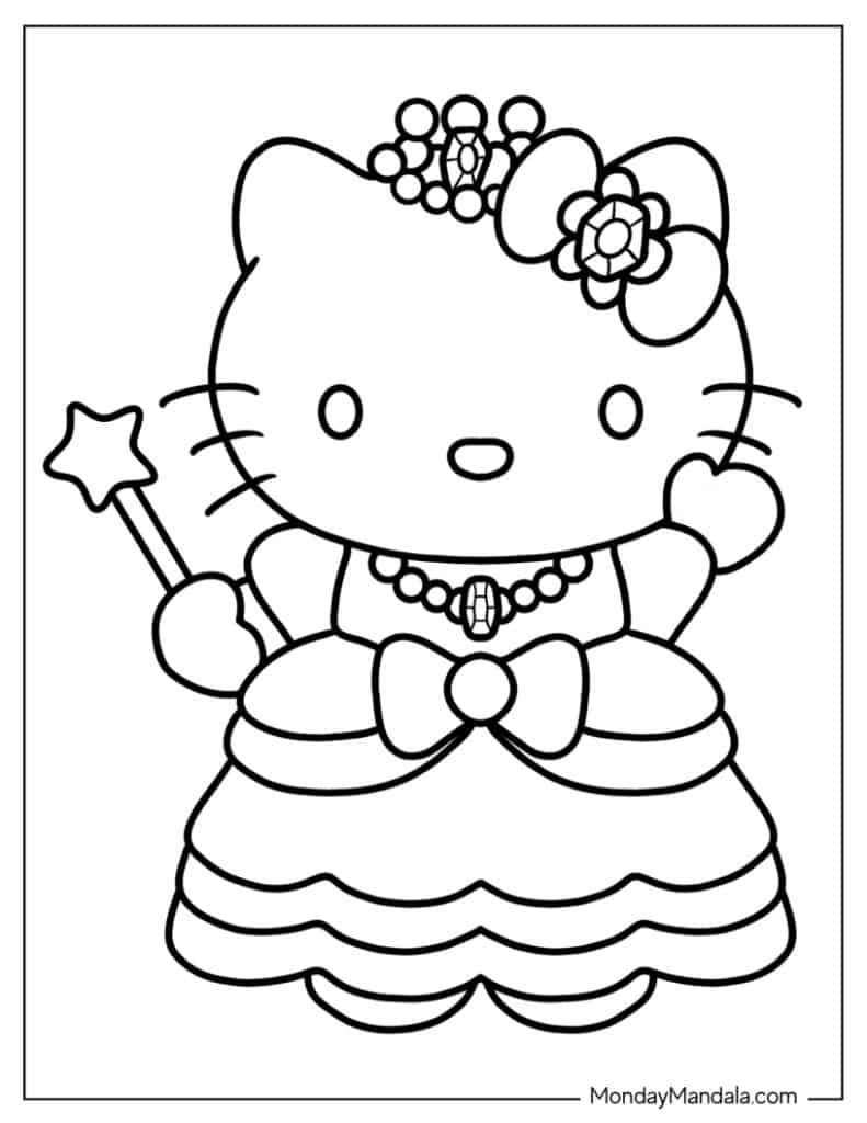 hello kitty pictures to color hello kitty pictures to color