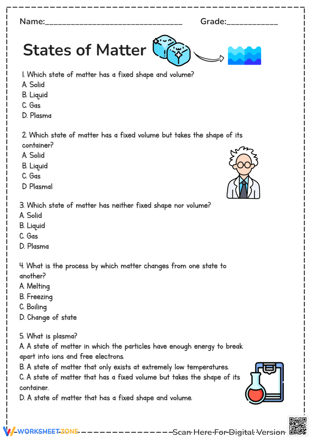 6th Grade Science Multiple Choices Worksheets Printable 6th Grade Science Multiple Choices Worksheets Printable