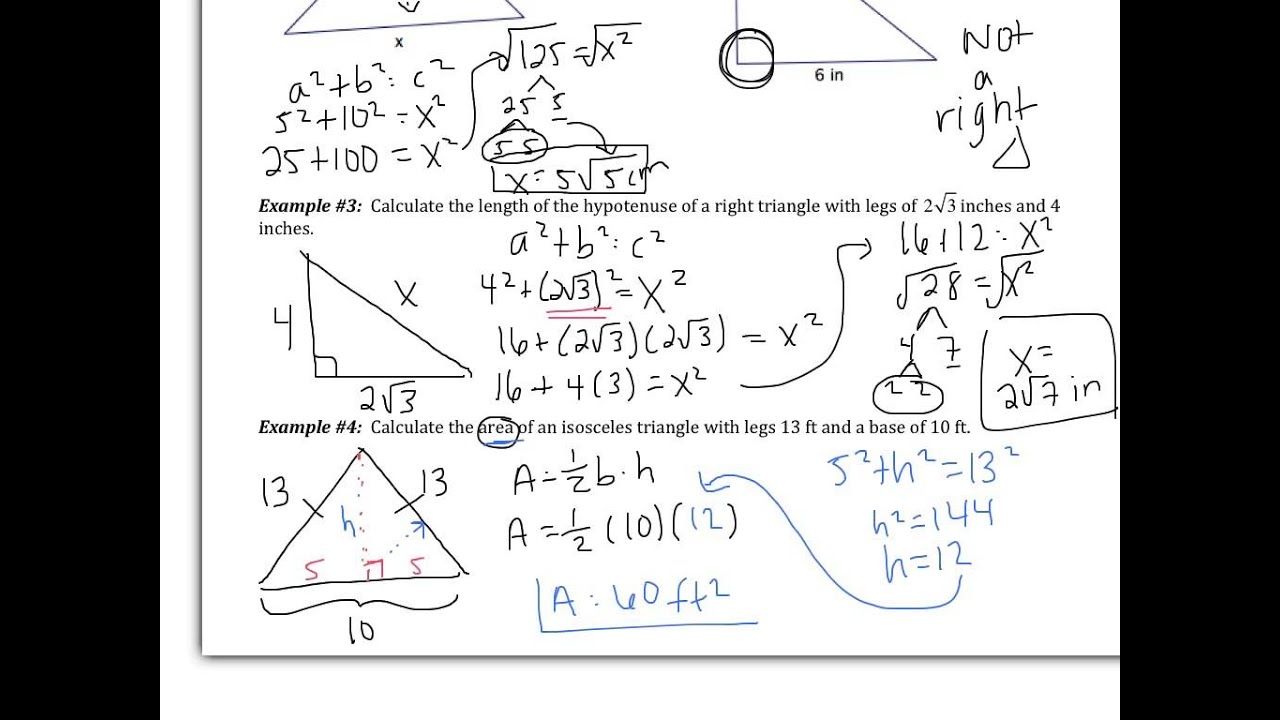 7 1 7 2 Pythagorean Theorem And Its Converse YouTube 7 1 7 2 Pythagorean Theorem And Its Converse YouTube