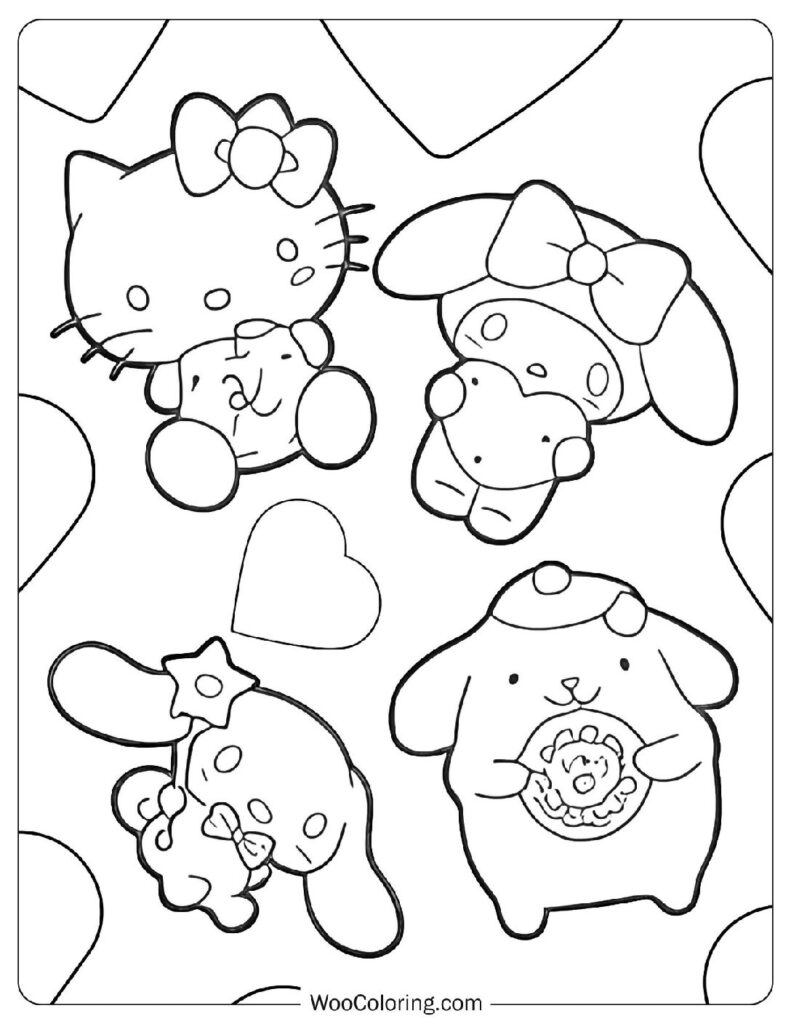 hello kitty friends coloring pages hello kitty friends coloring pages