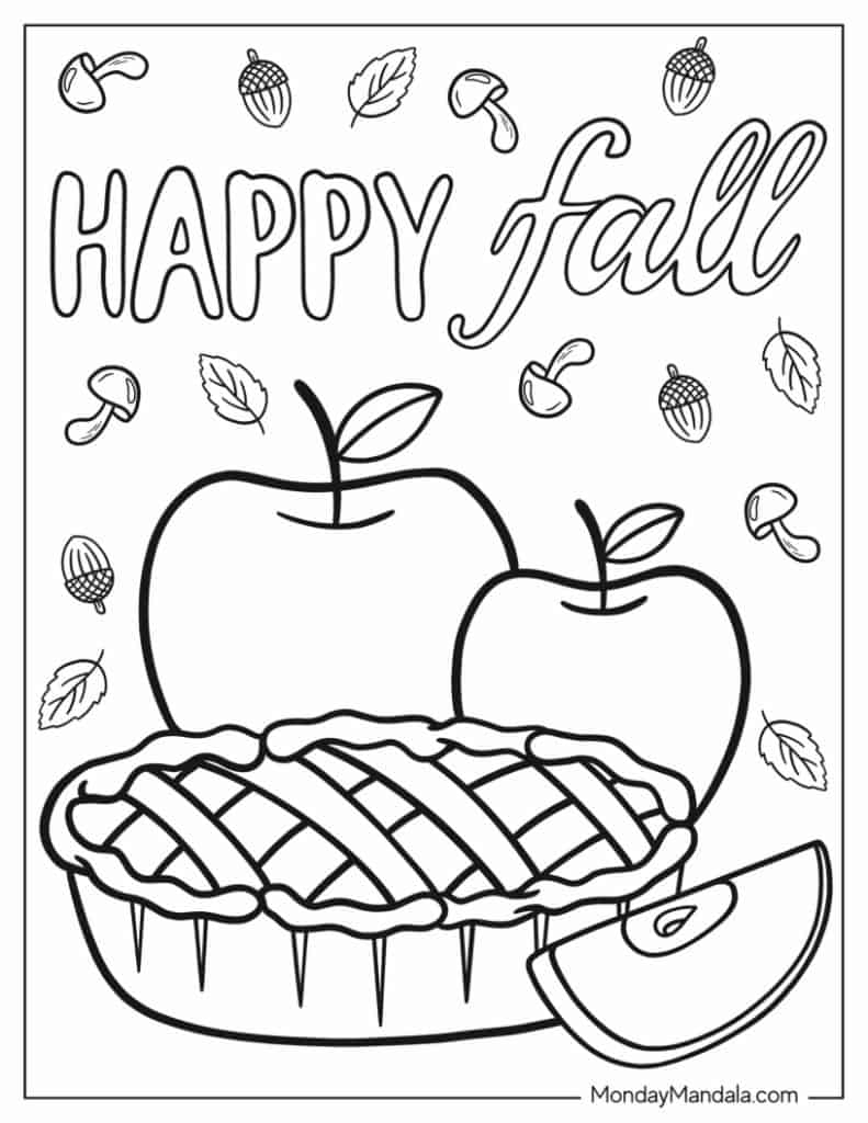 easy fall coloring pages easy fall coloring pages