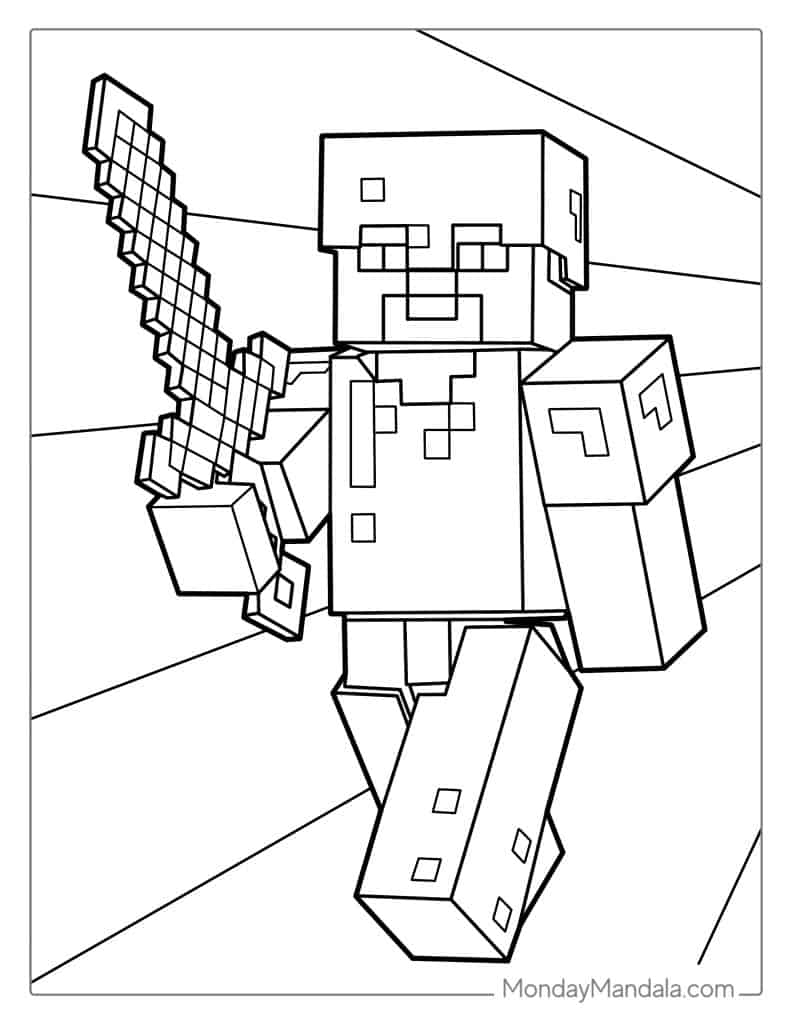 printable minecraft coloring pages