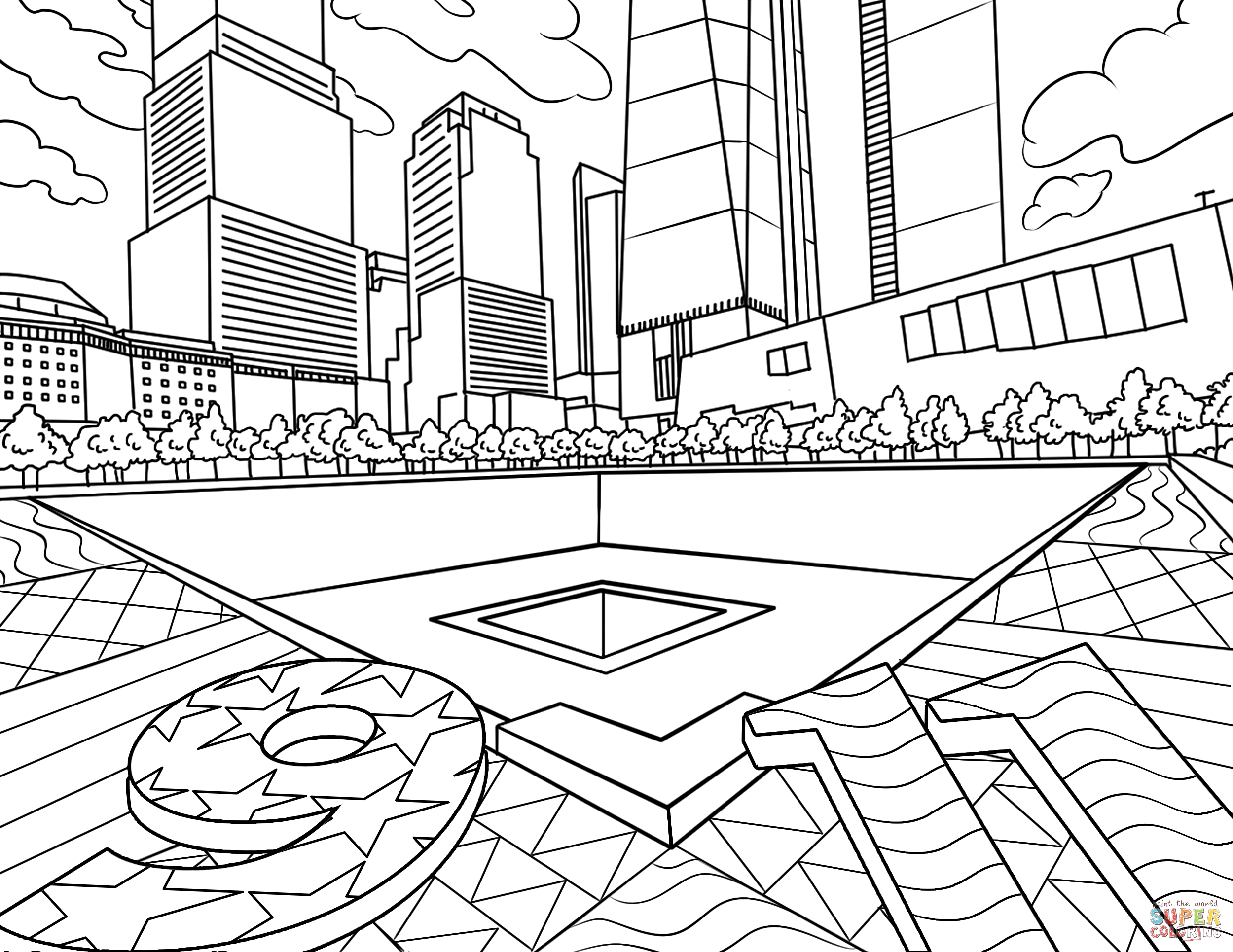 9 11 Day Memorial Coloring Page Free Printable