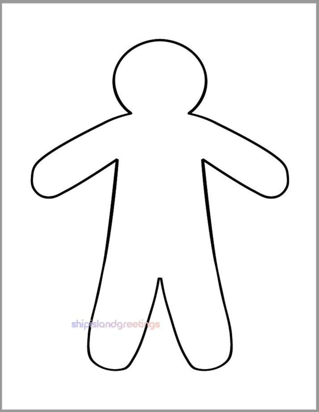 9 Inch Gingerbread Man Template printable Gingerbread Man christmas Crafts holiday Templates preschool Crafts coloring Page holiday Party Etsy Norway
