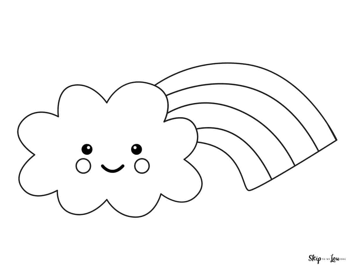 cute rainbow coloring pages