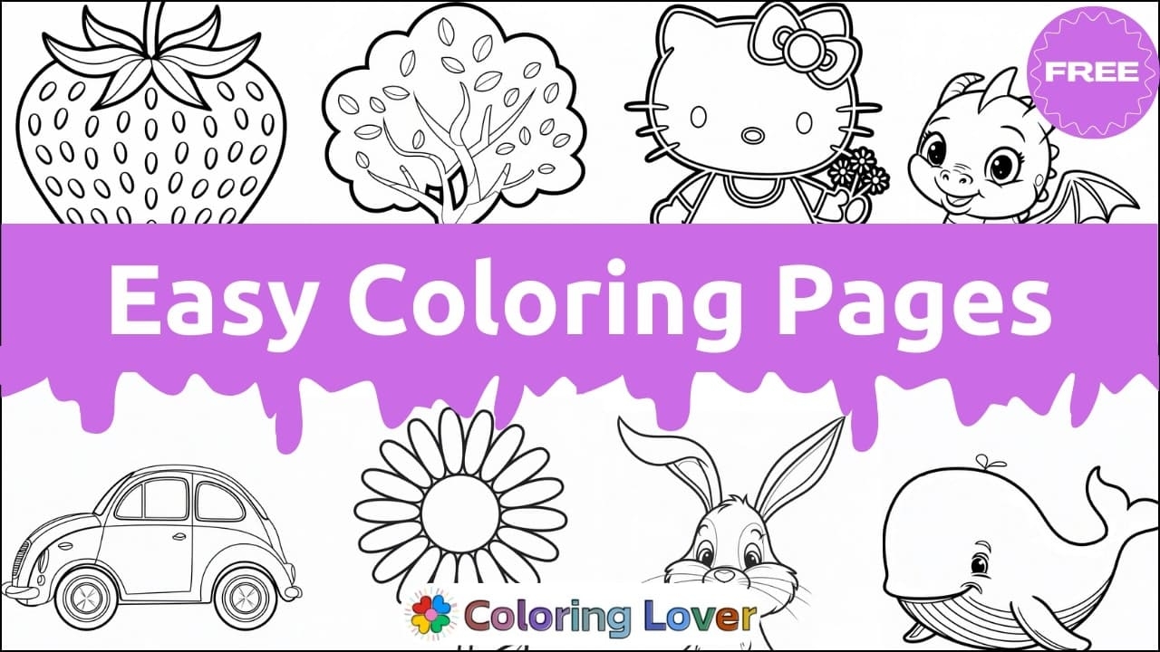 90 Easy Coloring Pages Simple Printables For All Ages 90 Easy Coloring Pages Simple Printables For All Ages
