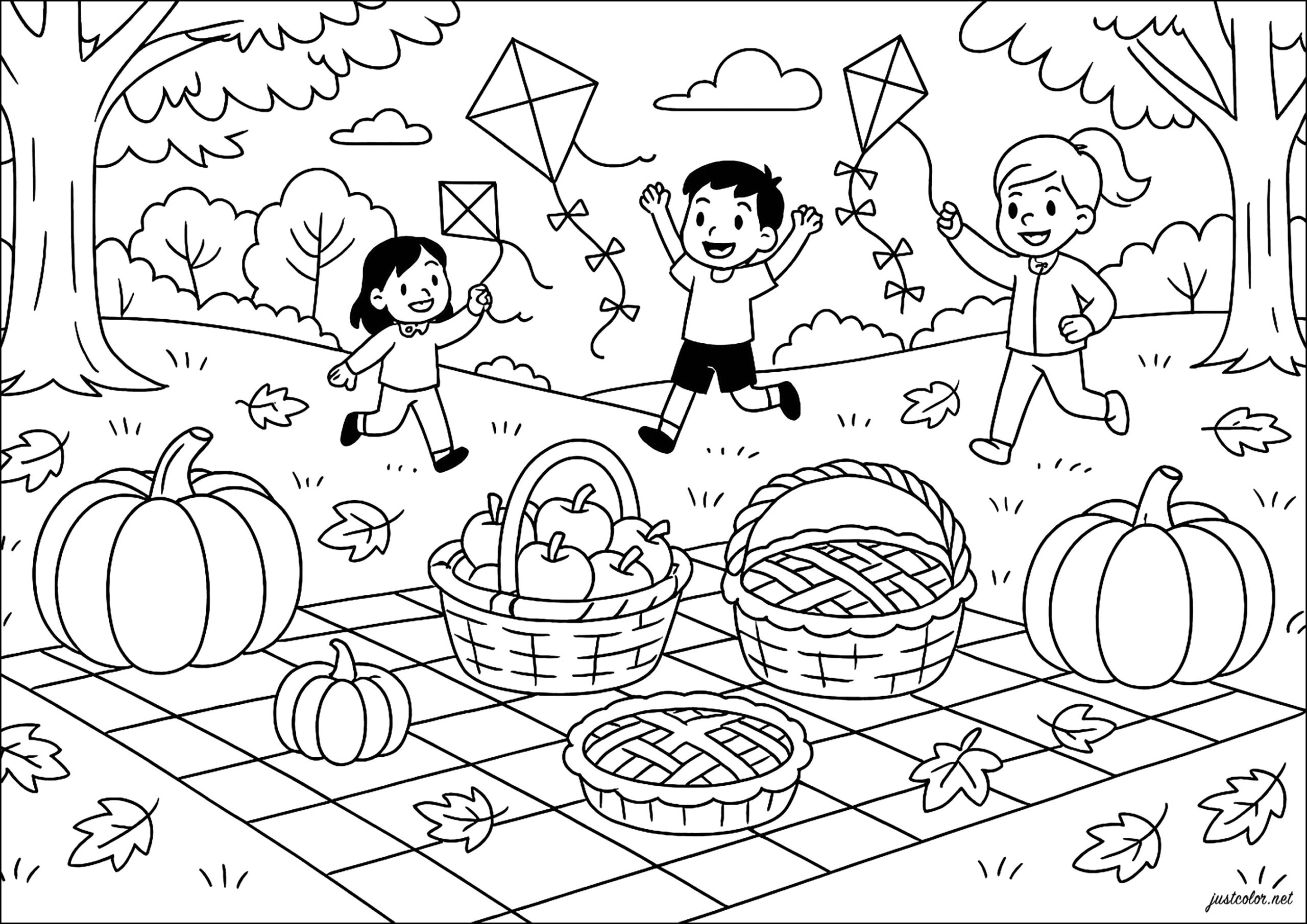 autumn coloring sheets printable