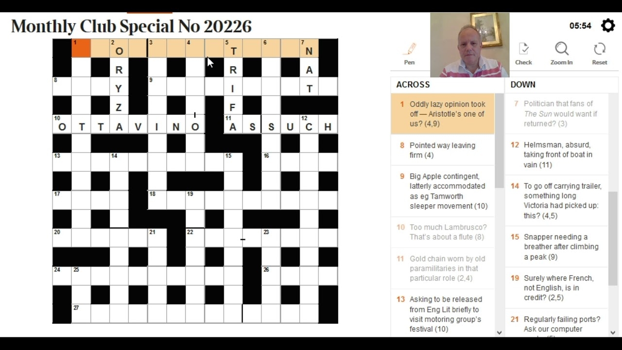 A Madly Obscure Cryptic The Times Monthly Special YouTube
