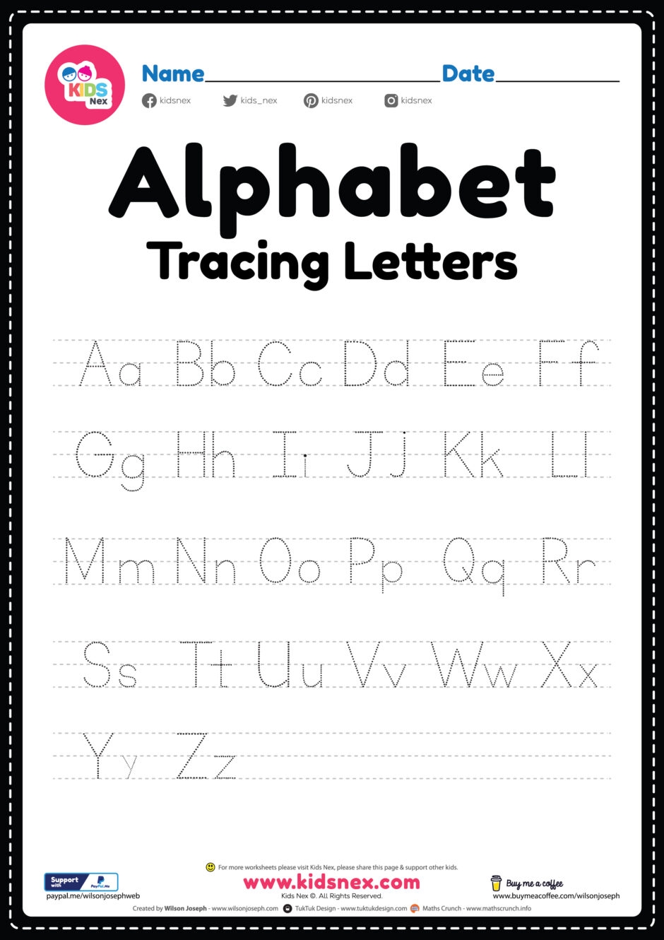 alphabet writing practice worksheets pdf