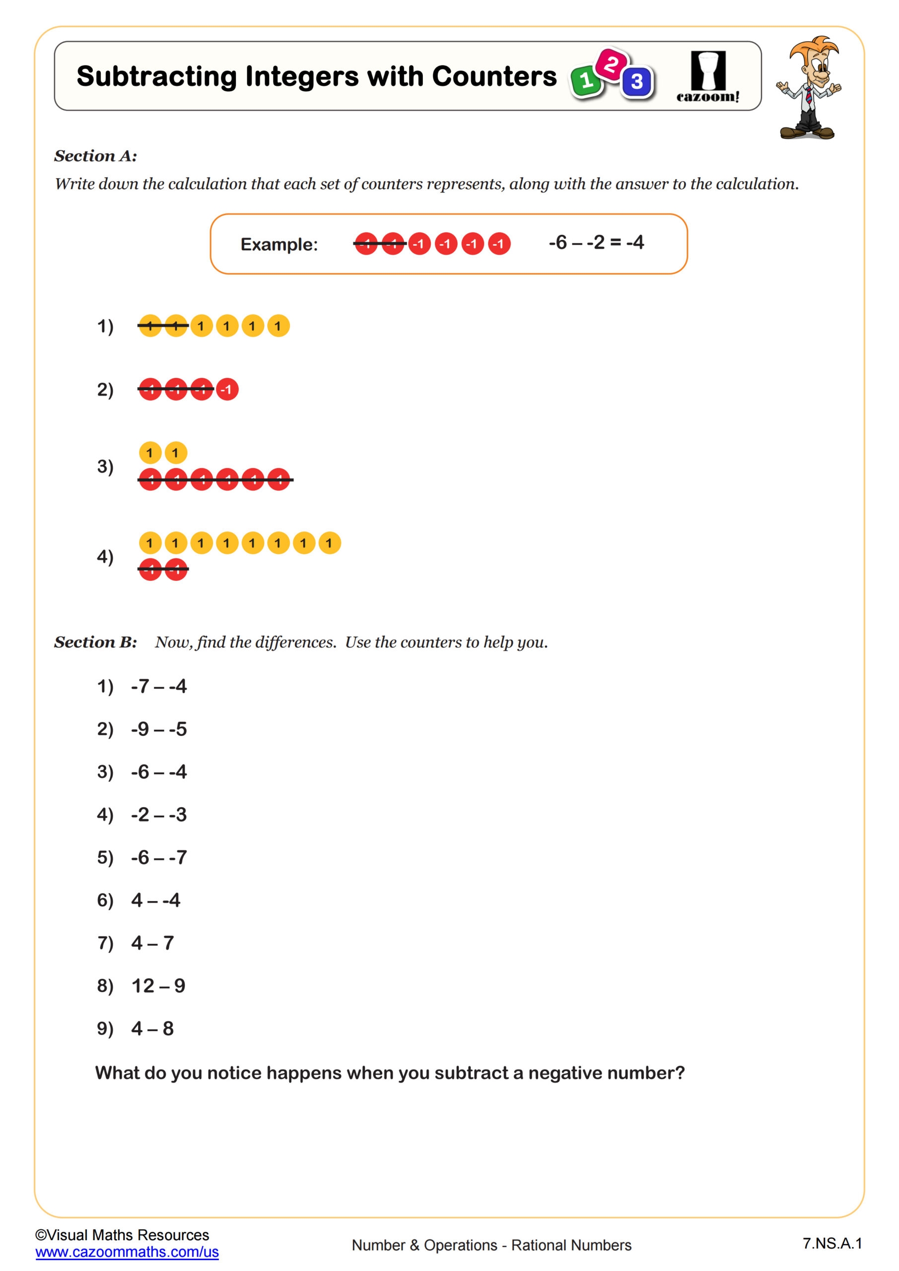 adding subtracting integers worksheet adding subtracting integers worksheet