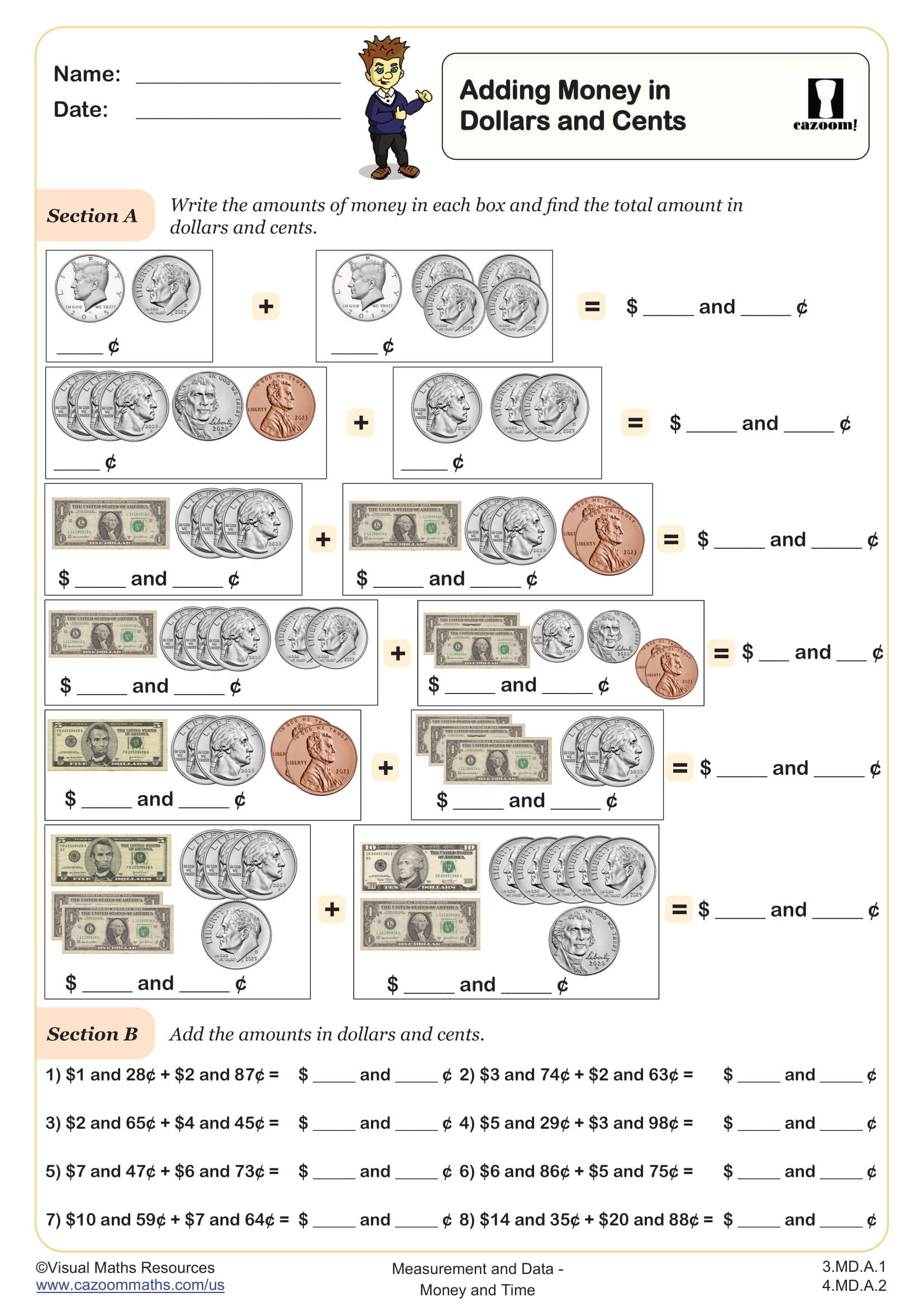 Adding Money In Dollars And Cents Worksheet Fun And Engaging 3rd Grade And 4th Grade Measurement And Data Worksheet Adding Money In Dollars And Cents Worksheet Fun And Engaging 3rd Grade And 4th Grade Measurement And Data Worksheet