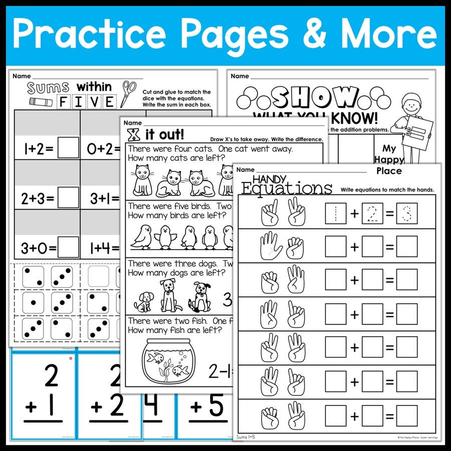 Addition And Subtraction Activities For Kindergarten