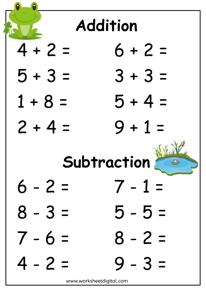 Addition And Subtraction Worksheets Worksheet Digital 1 Teacher Made Resources Addition And Subtraction Worksheets Worksheet Digital 1 Teacher Made Resources