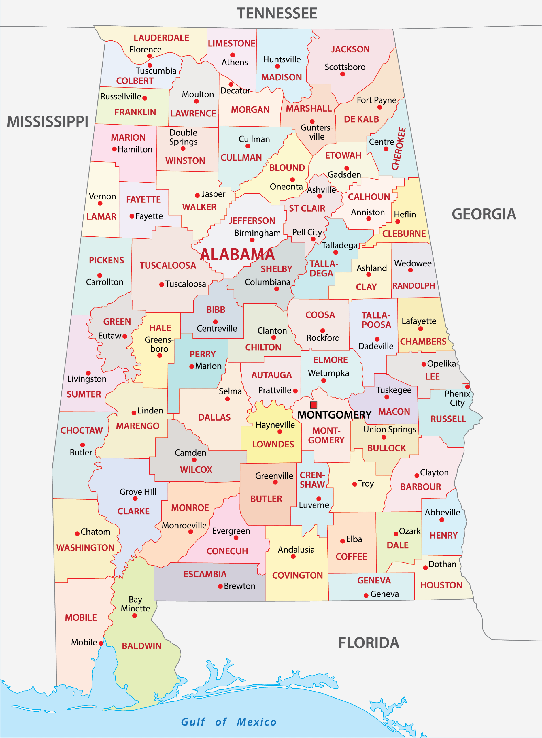 Alabama Counties Map Mappr Alabama Counties Map Mappr