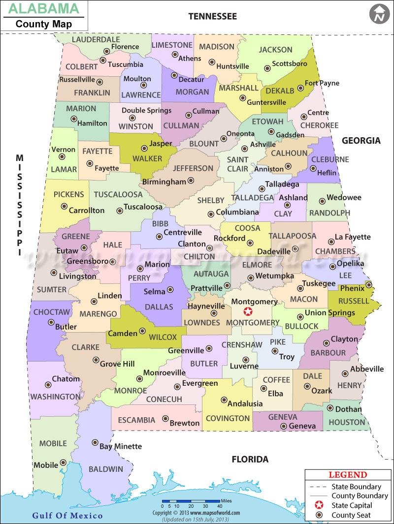 Alabama County Map With County Seats Alabama Land Surveyor Alabama County Map With County Seats Alabama Land Surveyor