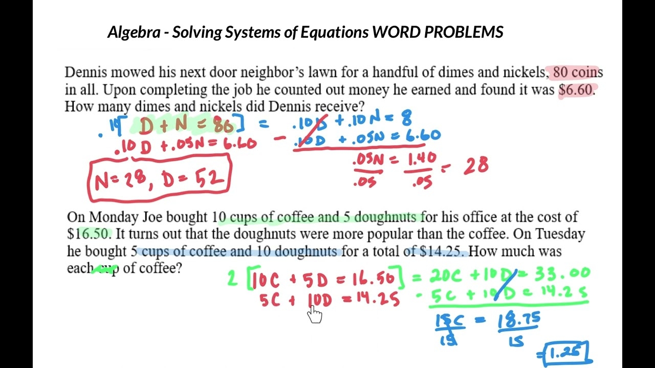 word problems using algebra word problems using algebra