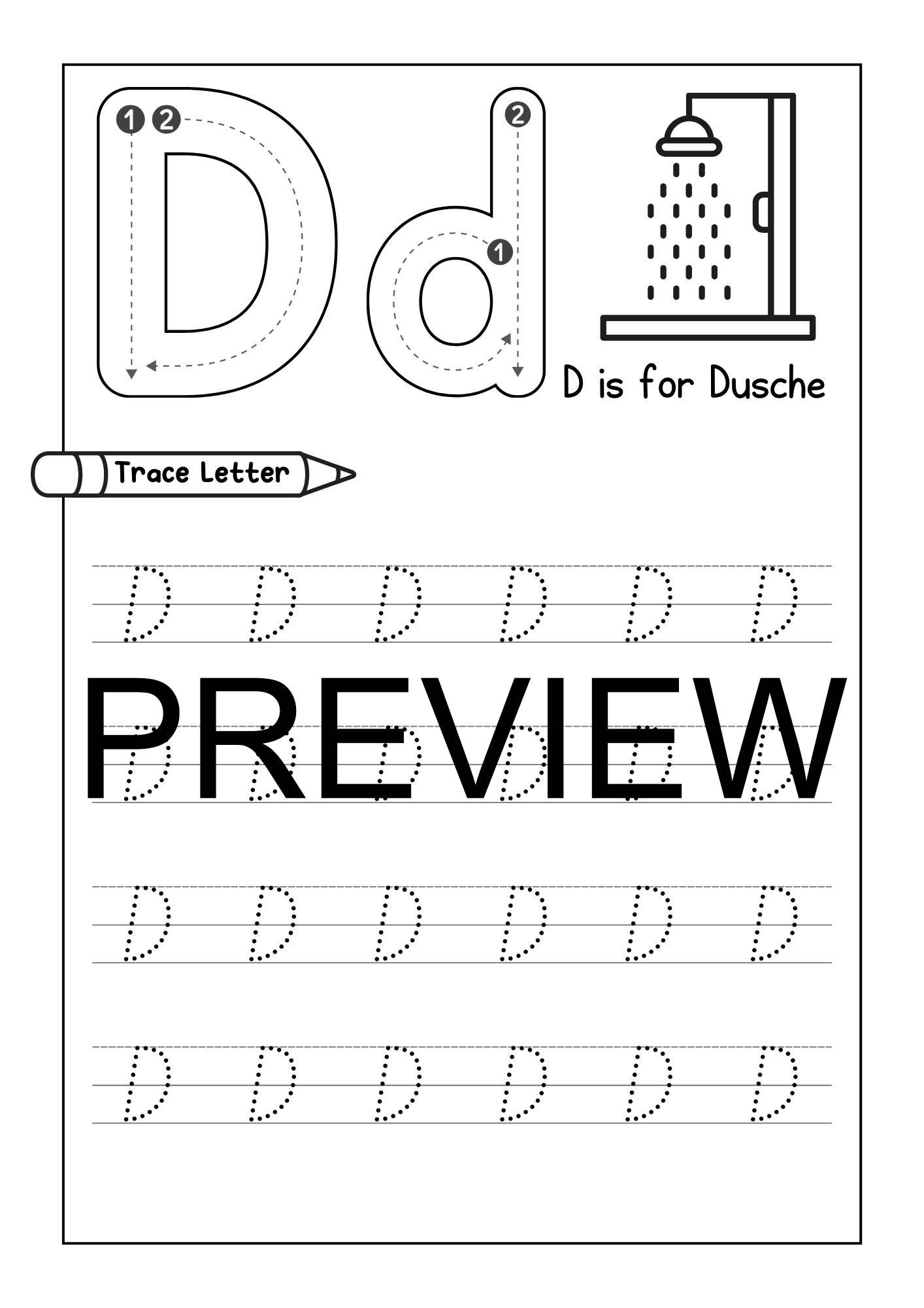Alphabet Tracing Practice Letter D Handwriting Worksheet Uppercase Lowercase Made By Teachers Alphabet Tracing Practice Letter D Handwriting Worksheet Uppercase Lowercase Made By Teachers