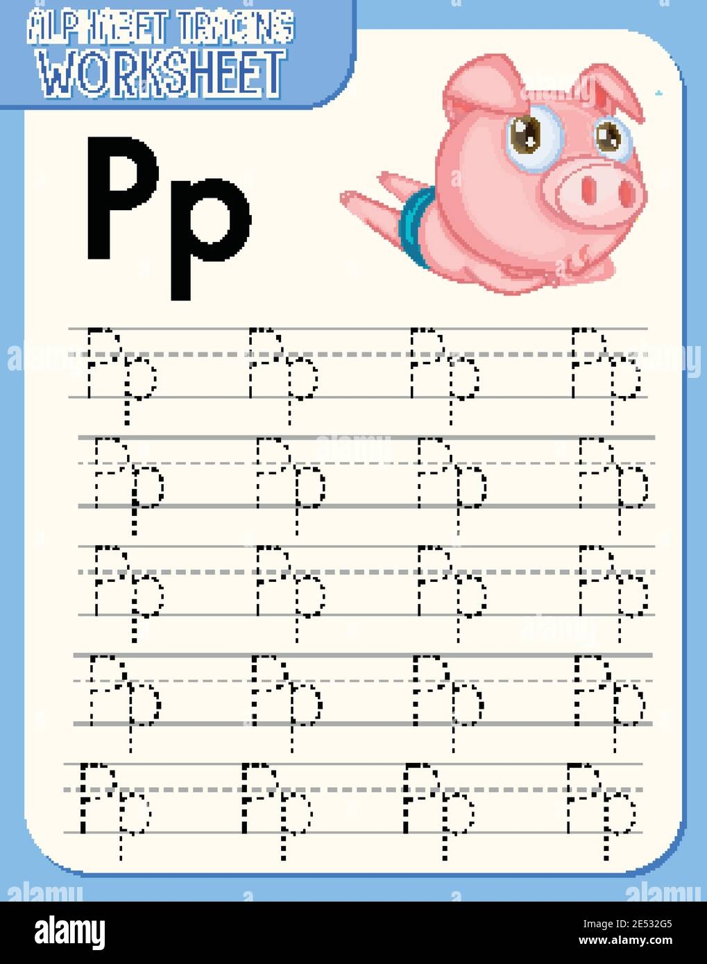 Alphabet Tracing Worksheet With Letter P And P Illustration Stock Vector Image Art Alamy Alphabet Tracing Worksheet With Letter P And P Illustration Stock Vector Image Art Alamy