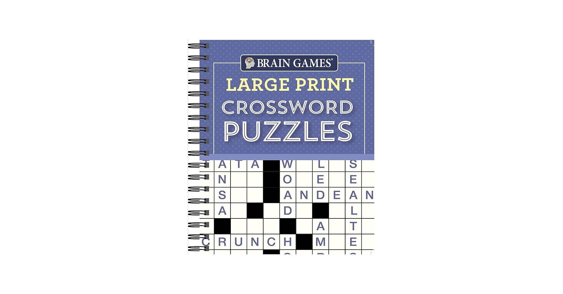 Amazon Brain Games Large Print Crossword Puzzles Purple 9781640304581 Publications International Ltd Brain Games Books