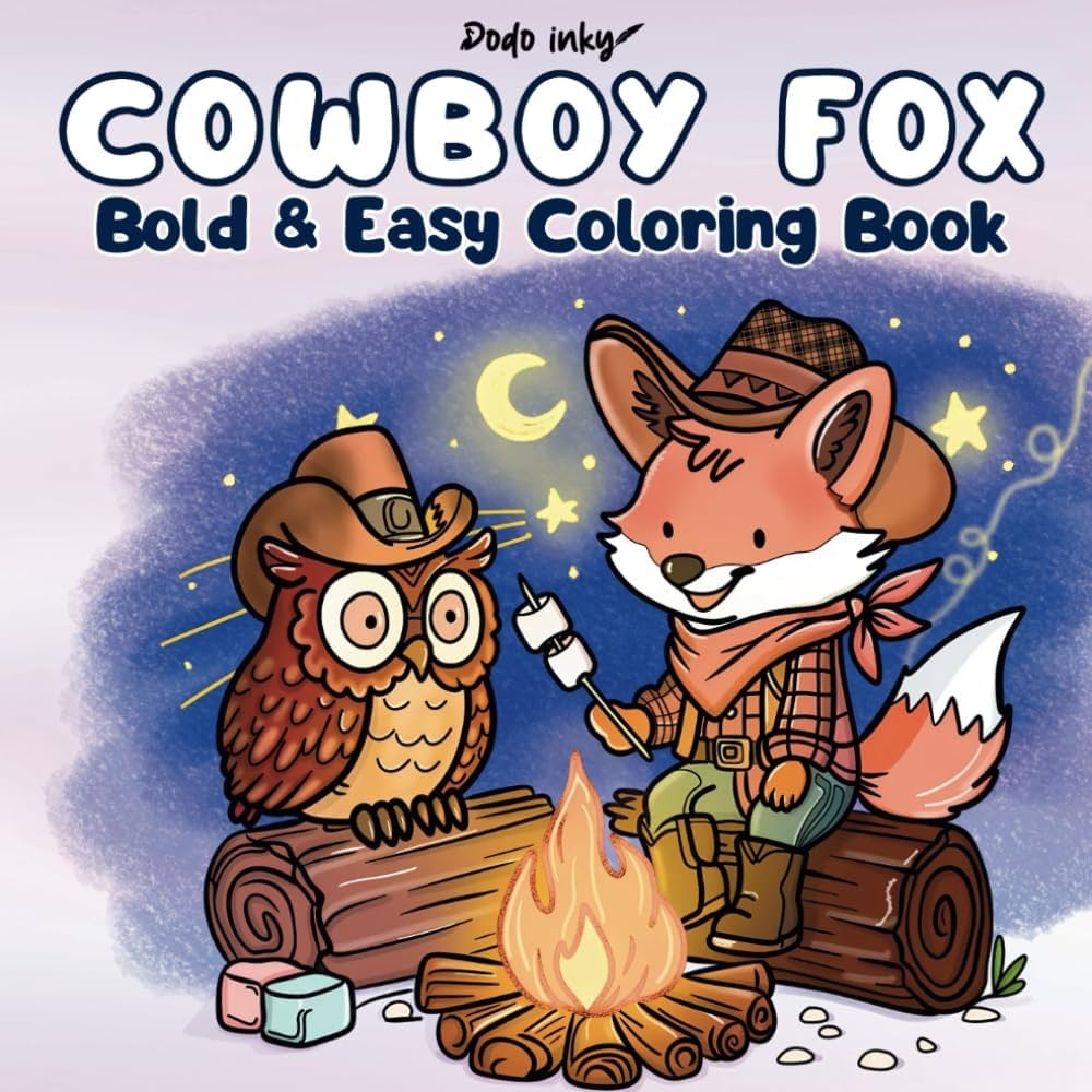 cowboy scene coloring book