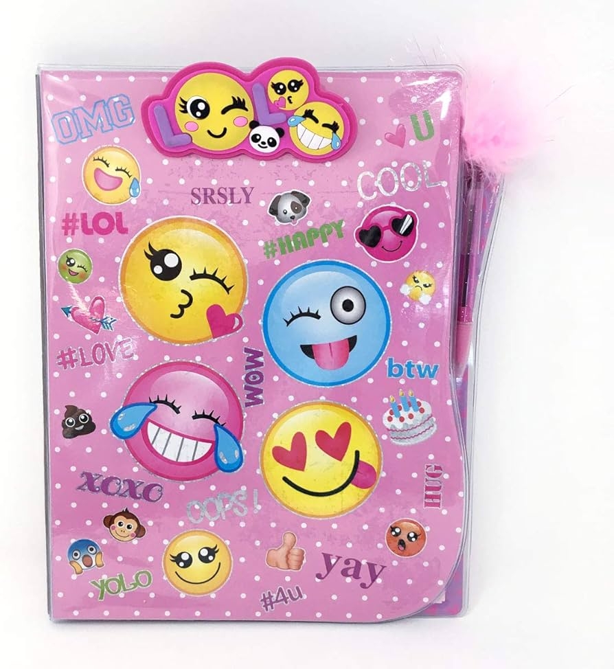 Amazon Hot Focus Clipboard Folder Set Emoji Clipboard Folder With Pockets Unique Emoji Clip Design Feather Pen Notepad Drawing Pad Best For School Day Trip And Site Visiting For Kids Girls Tween Office
