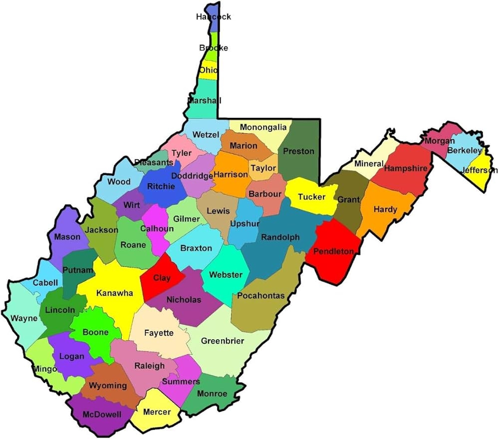 west virginia map with counties west virginia map with counties