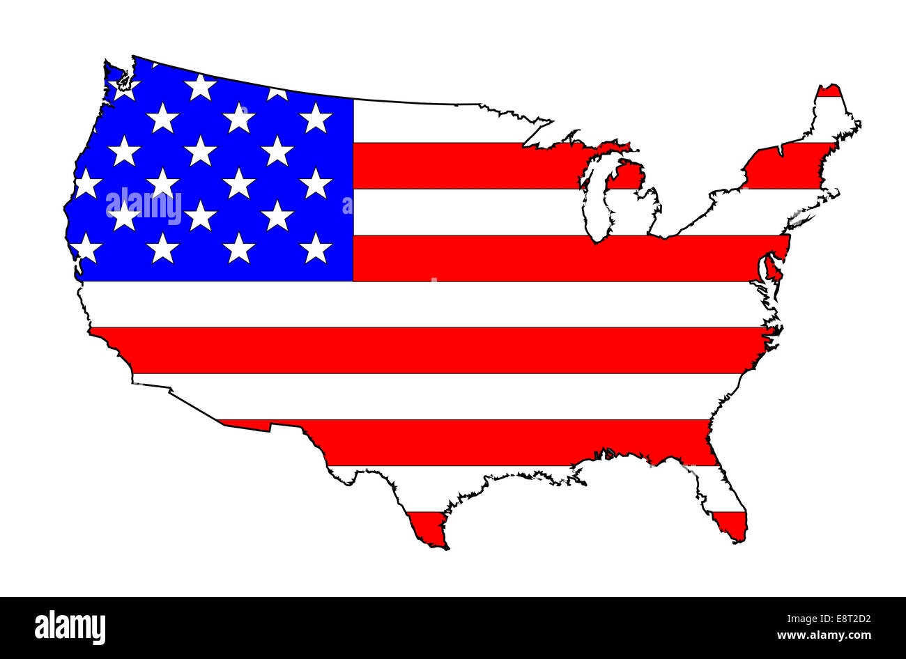 An Outline Silhouette Map Of The United States Of America Showing The Stars And Stripes Flag Beneath Over A White Background Stock Photo Alamy An Outline Silhouette Map Of The United States Of America Showing The Stars And Stripes Flag Beneath Over A White Background Stock Photo Alamy
