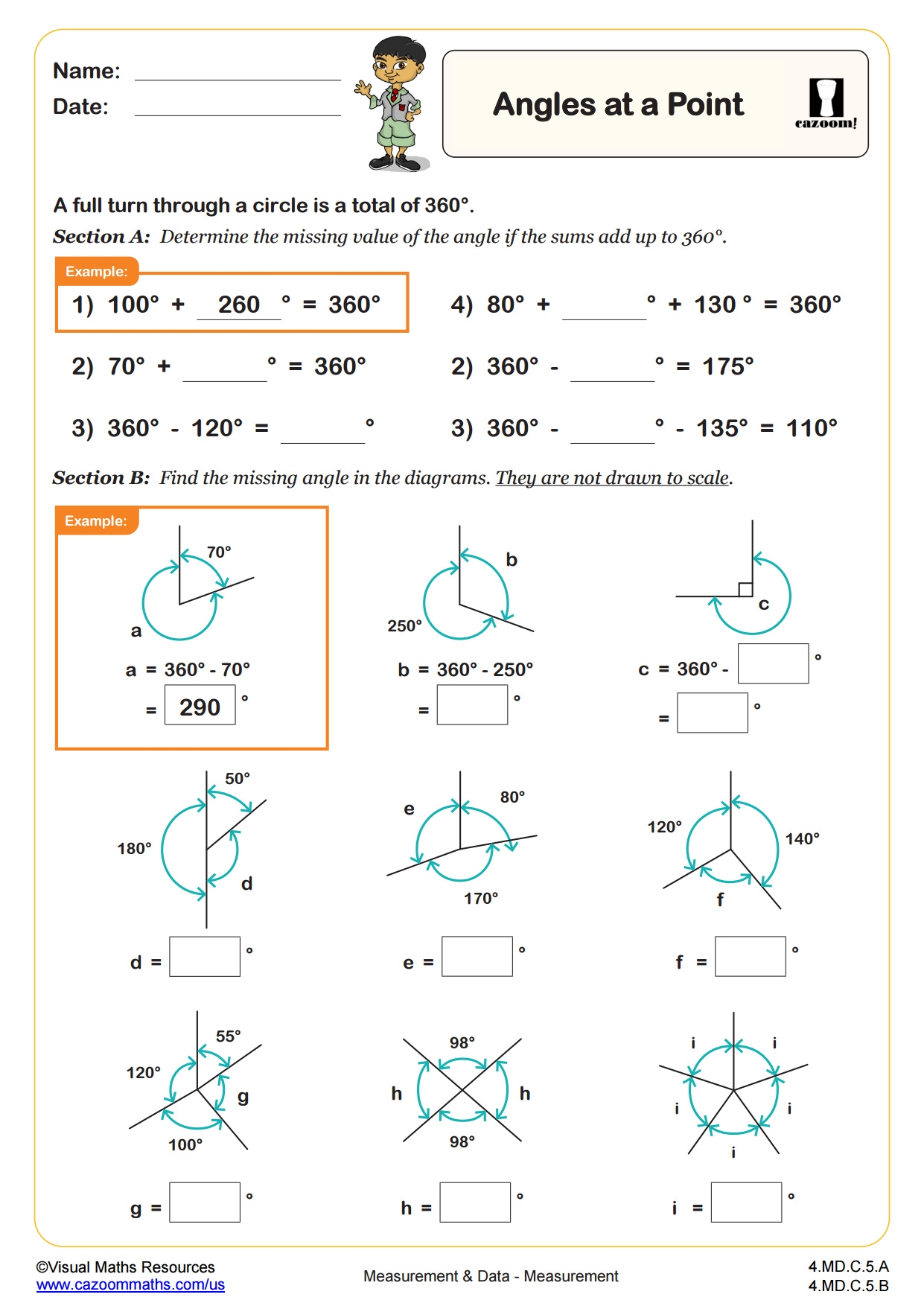 Angles At A Point 4th Grade PDF Measurement And Data Worksheets Angles At A Point 4th Grade PDF Measurement And Data Worksheets