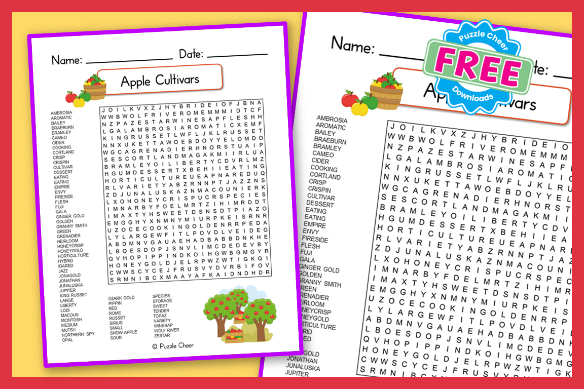Apple Cultivars Word Search Puzzle Puzzle Cheer Apple Cultivars Word Search Puzzle Puzzle Cheer