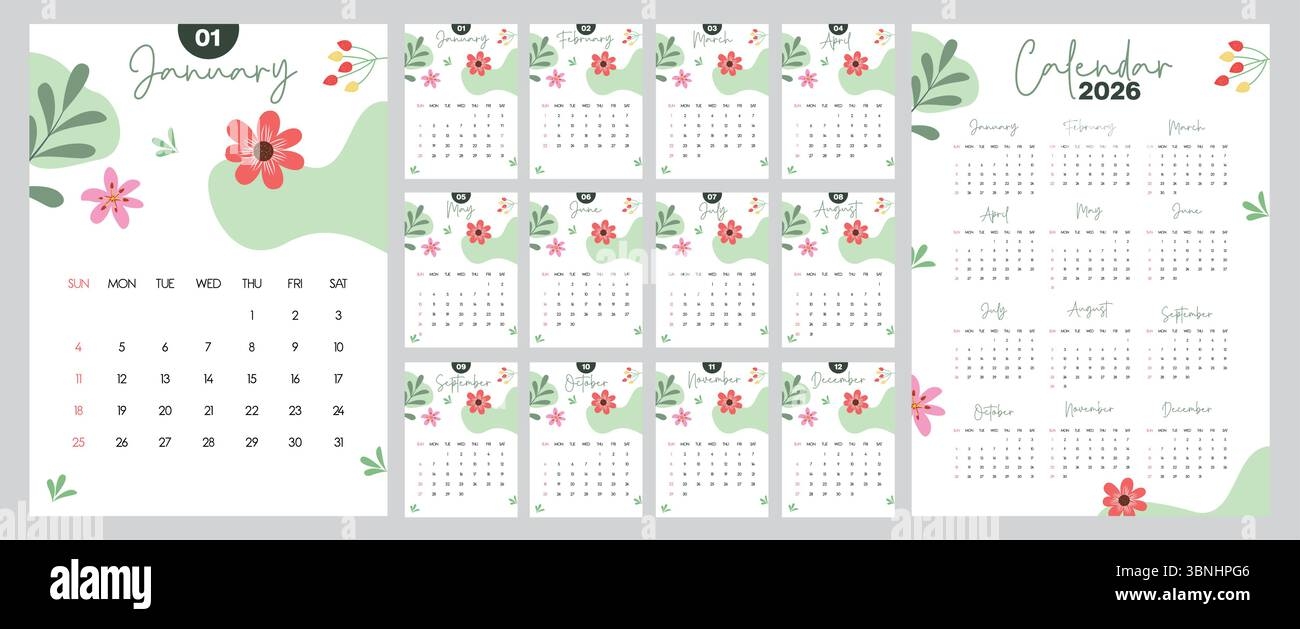 April 2026 Calendar Stock Vector Images Alamy