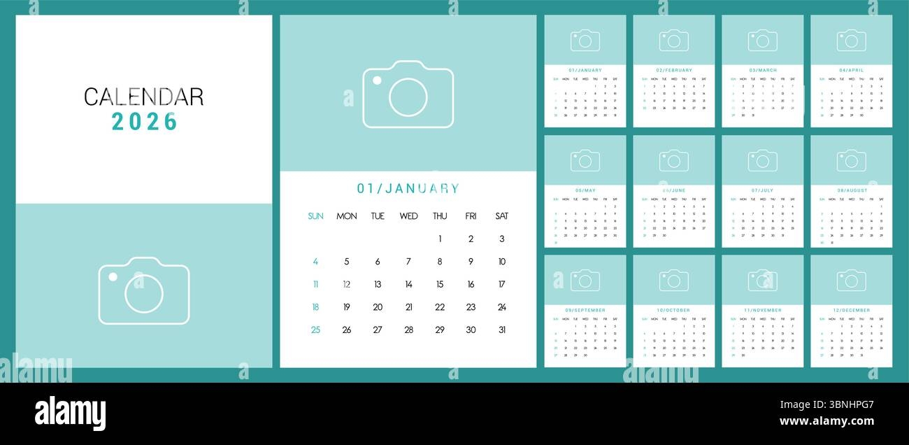 April 2026 Calendar Stock Vector Images Alamy