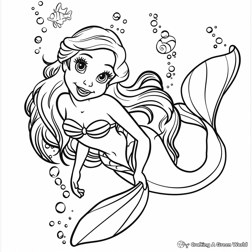 Ariel Disney Princess Coloring Pages Free Printable Ariel Disney Princess Coloring Pages Free Printable