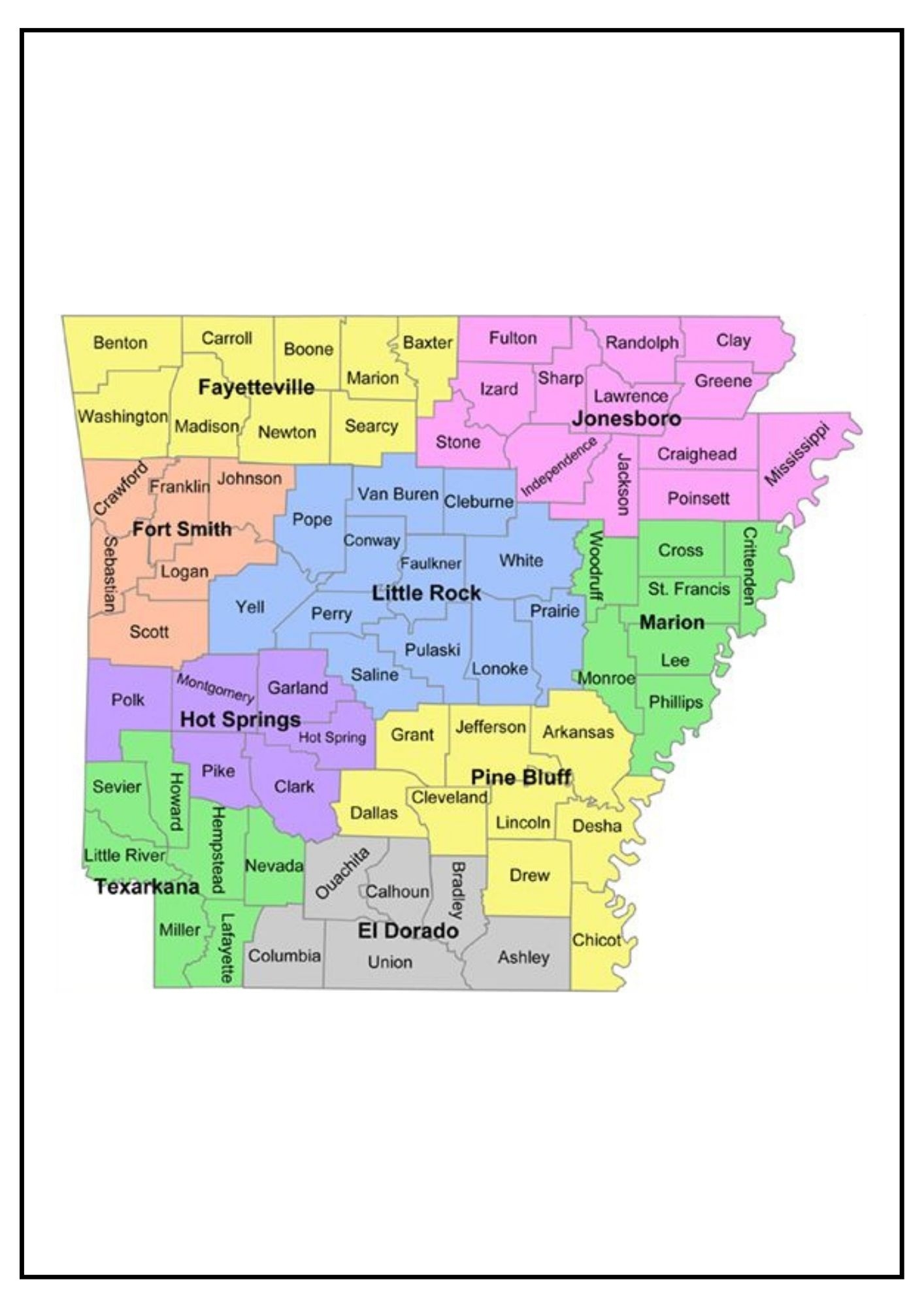 arkansas map with counties