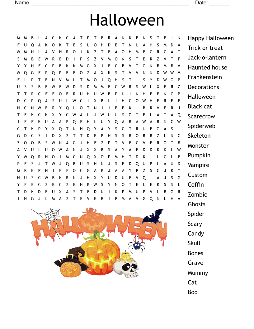 printable halloween word search printable halloween word search