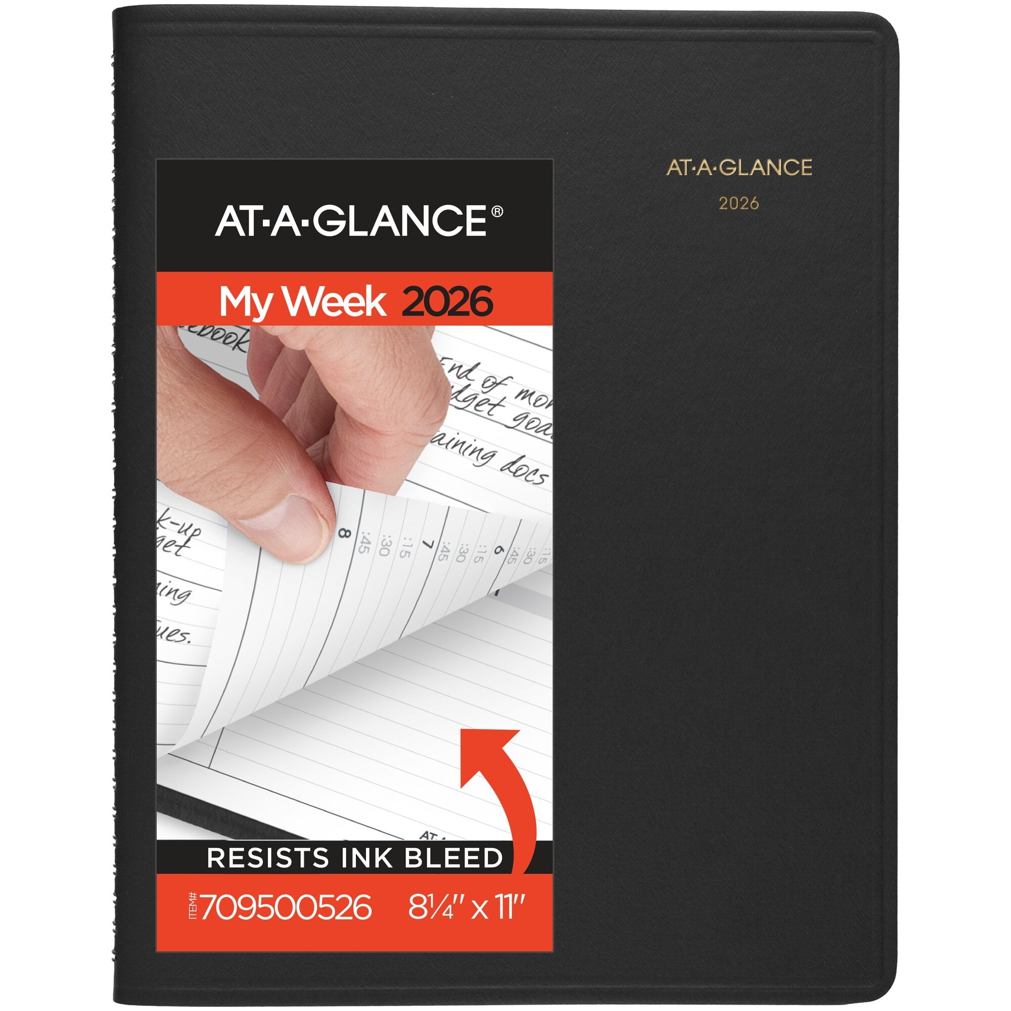 AT A GLANCE 2026 15 Month Monthly Planner Black Large 9 X 11 Monthly Planners Walmart