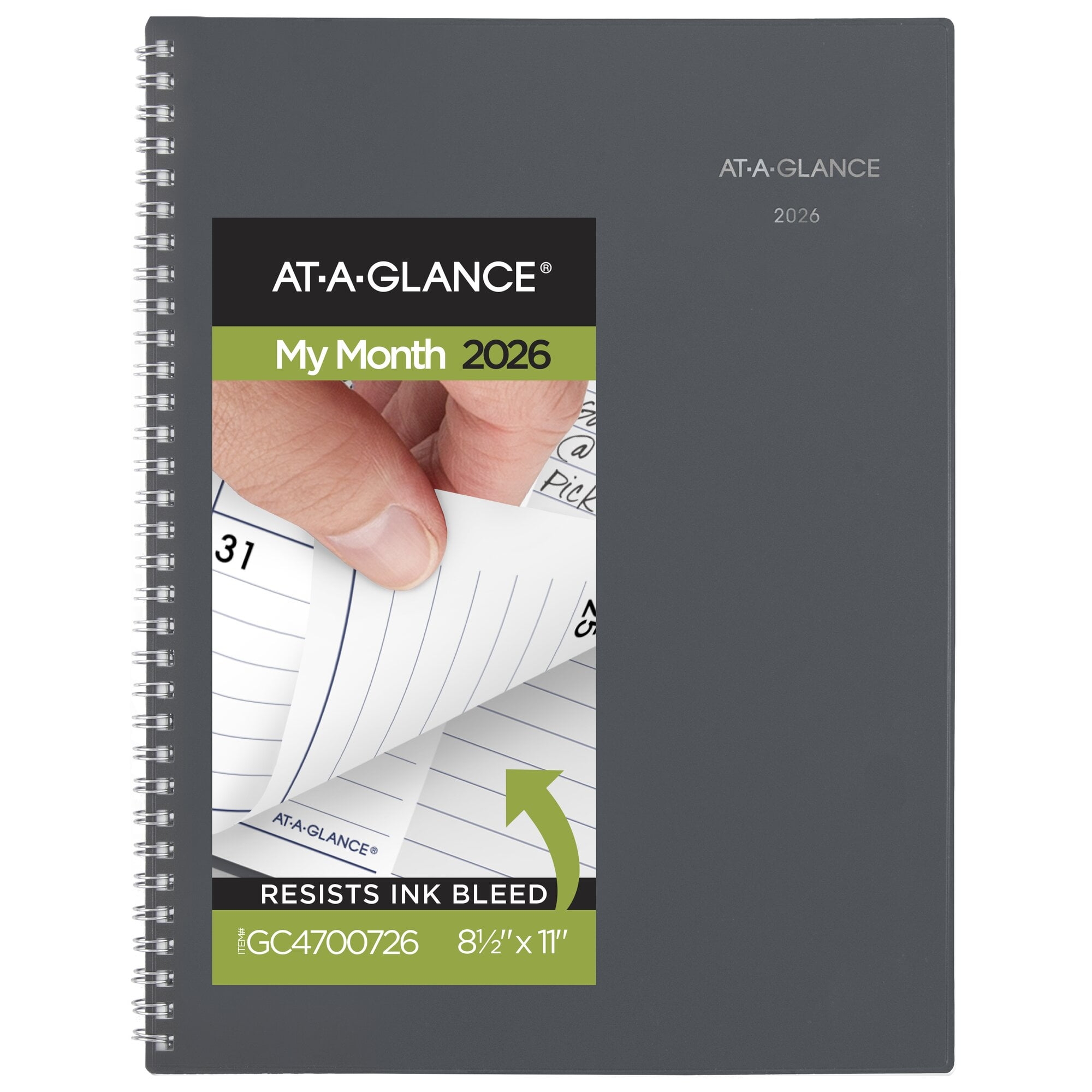 AT A GLANCE 2026 15 Month Monthly Planner Black Large 9 X 11 Monthly Planners Walmart