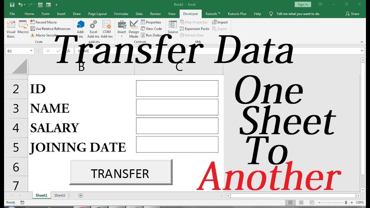 Automatically Transfer Data From One Sheet To Another In Excel YouTube