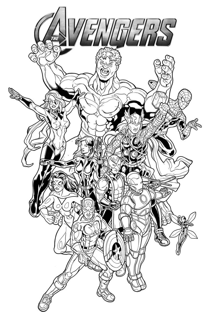 coloring pages of the avengers