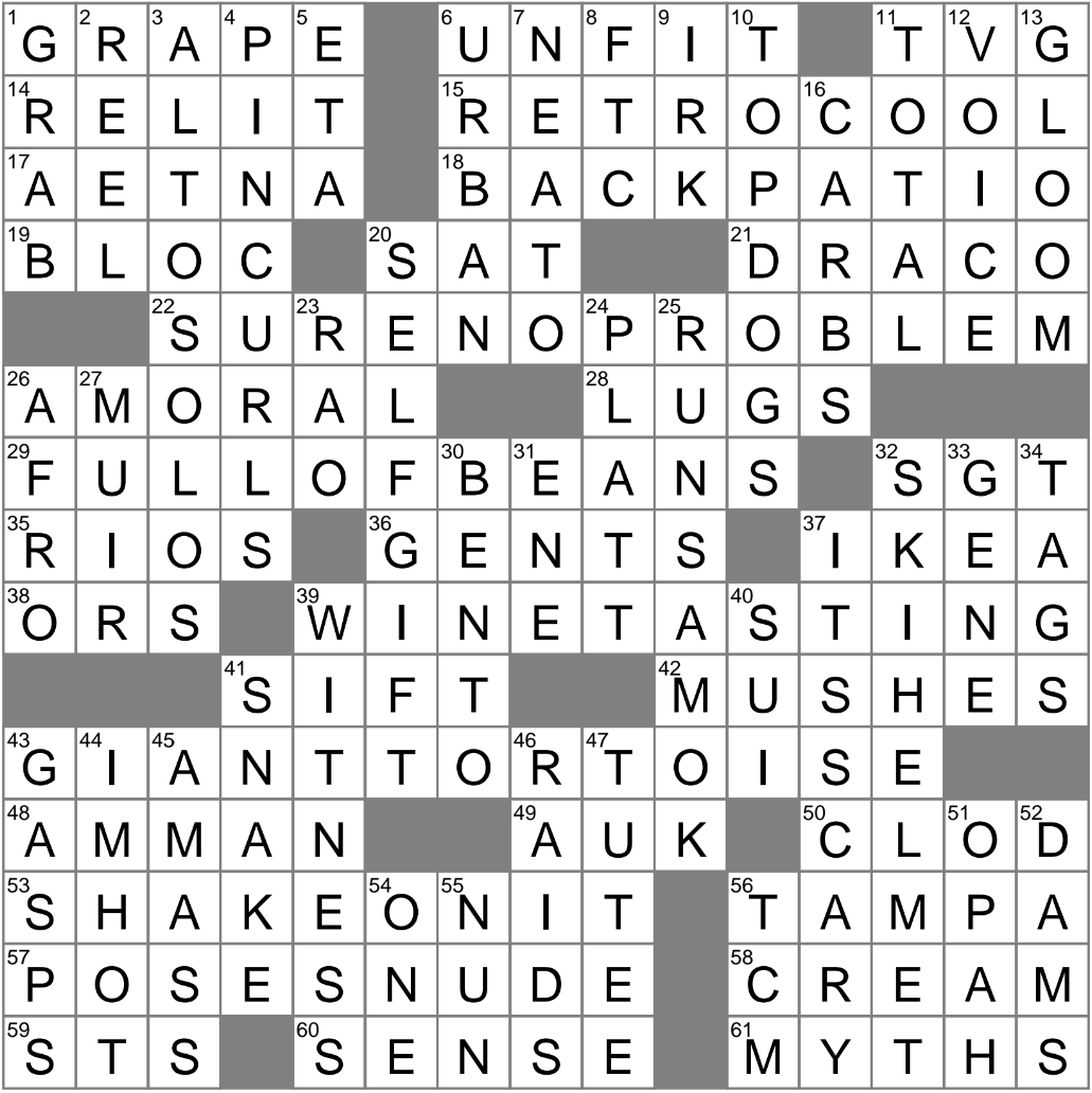 Badly Misinformed Crossword Clue Archives LAXCrossword Badly Misinformed Crossword Clue Archives LAXCrossword